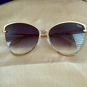 Quay Australia Dusk to Dawn Gold and Black Women’s Sunglasses